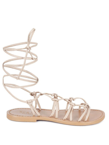 Handcrafted Baxea Tie-Up String Flats Sandals - Beach Babes Beachwear - Fort Lauderdale