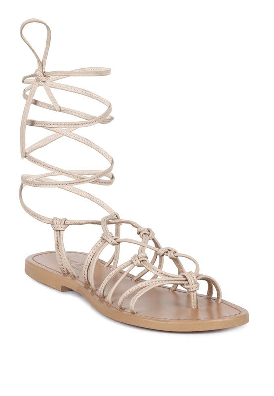 Handcrafted Baxea Tie-Up String Flats Sandals - Beach Babes Beachwear - Fort Lauderdale