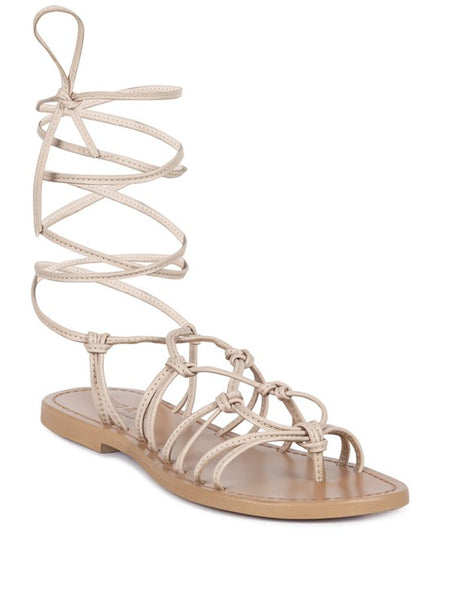 Handcrafted Baxea Tie-Up String Flats Sandals - Beach Babes Beachwear - Fort Lauderdale