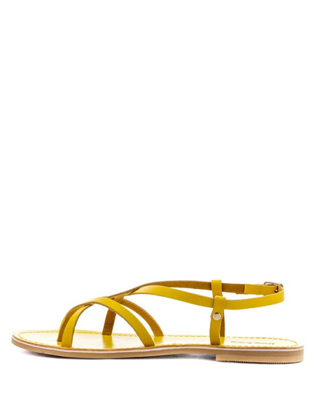 Strappy Leather Flat Sandals - Beach Babes Beachwear - Fort Lauderdale