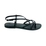 Strappy Leather Flat Sandals - Beach Babes Beachwear - Fort Lauderdale