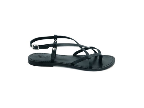 Strappy Leather Flat Sandals - Beach Babes Beachwear - Fort Lauderdale