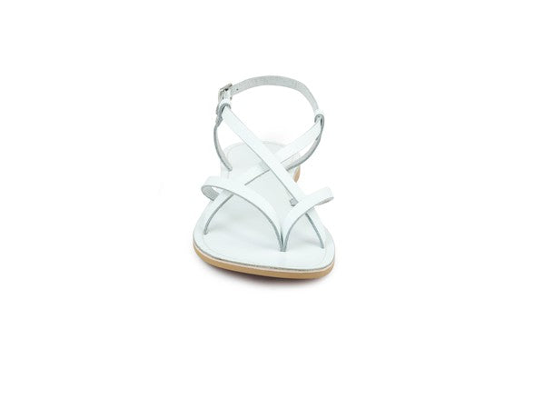 Strappy Leather Flat Sandals - Beach Babes Beachwear - Fort Lauderdale