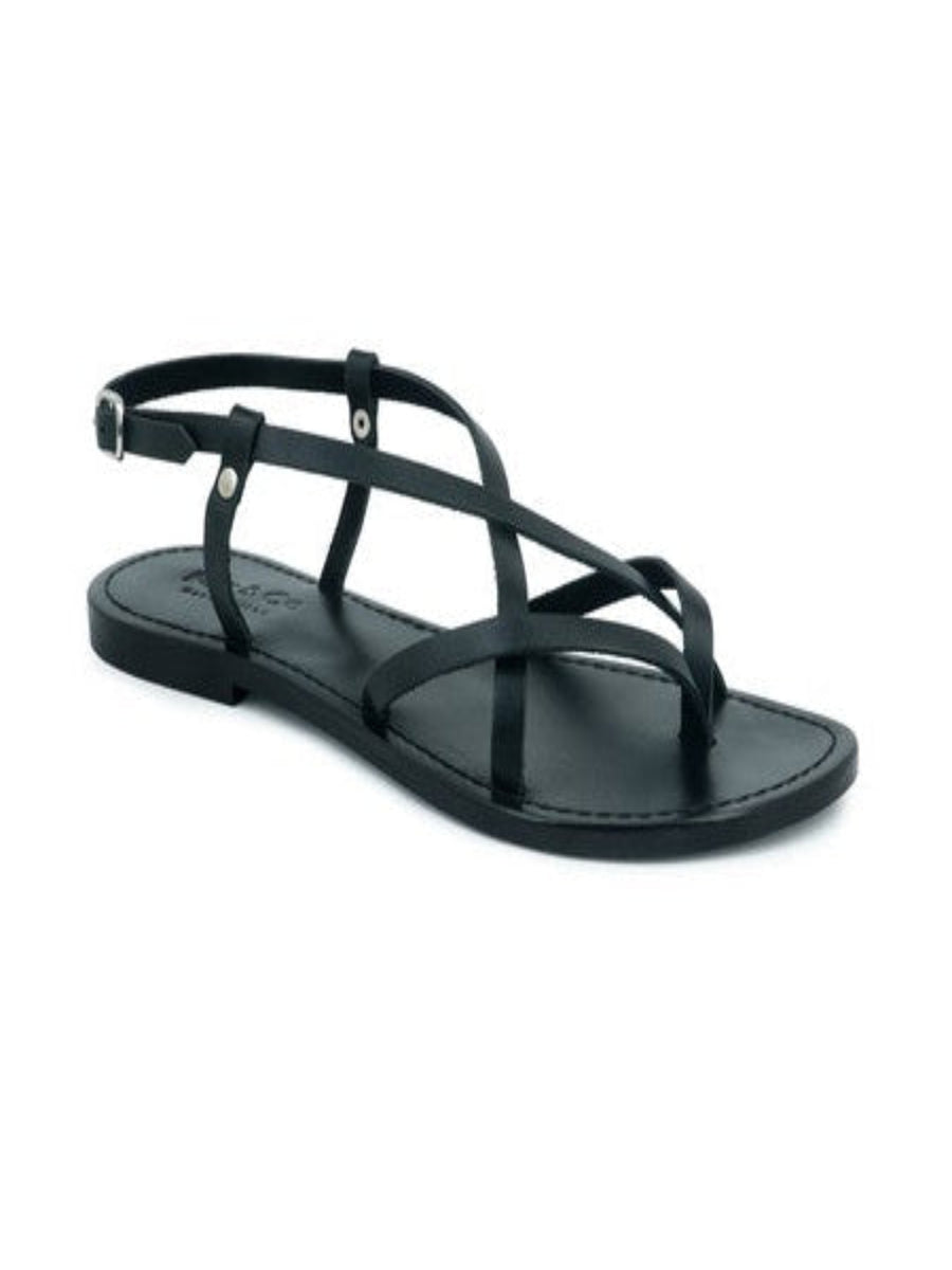 Strappy Leather Flat Sandals - Beach Babes Beachwear - Fort Lauderdale
