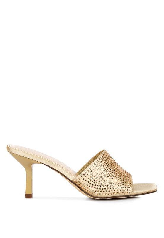 Beatrice Mid Heel Slide Sandals - Beach Babes Beachwear - Fort Lauderdale