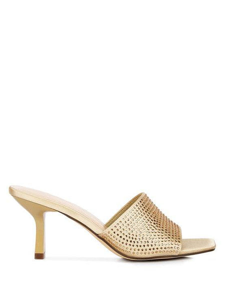 Beatrice Mid Heel Slide Sandals - Beach Babes Beachwear - Fort Lauderdale