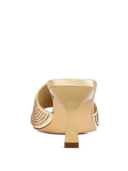 Beatrice Mid Heel Slide Sandals - Beach Babes Beachwear - Fort Lauderdale