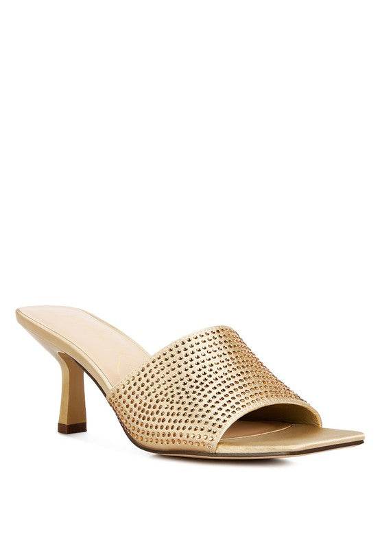 Beatrice Mid Heel Slide Sandals - Beach Babes Beachwear - Fort Lauderdale