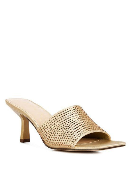 Beatrice Mid Heel Slide Sandals - Beach Babes Beachwear - Fort Lauderdale