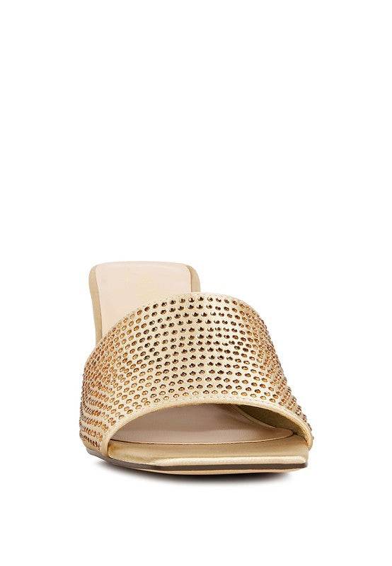 Beatrice Mid Heel Slide Sandals - Beach Babes Beachwear - Fort Lauderdale
