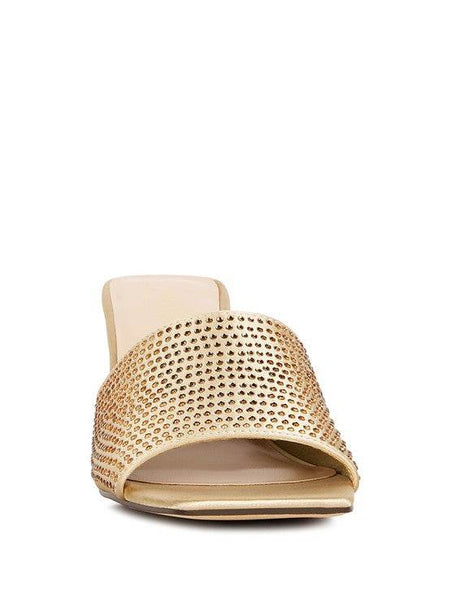 Beatrice Mid Heel Slide Sandals - Beach Babes Beachwear - Fort Lauderdale