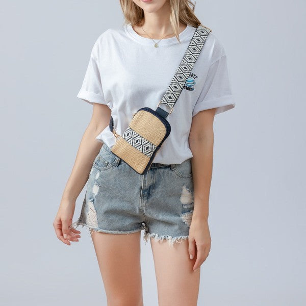 Luna Straw Crossbody - Perfect Beach Wear Accessory - Beach Babes Beachwear - Fort Lauderdale