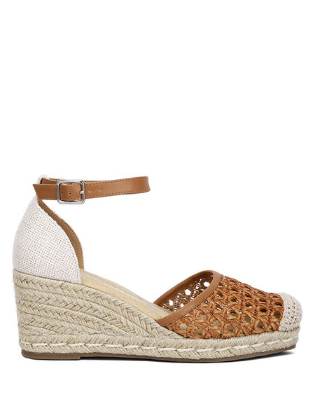 Mason Tan Buckle Wedge Heel Espadrilles - Beach Babes Beachwear - Fort Lauderdale