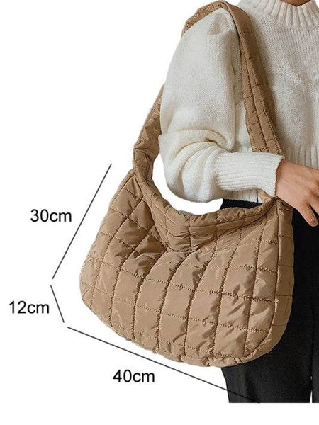 Beige Quilted Jennie Shoulder Bag - Perfect for Beach Wear - Beach Babes Beachwear - Fort Lauderdale