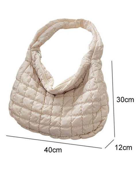Beige Quilted Jennie Shoulder Bag - Perfect for Beach Wear - Beach Babes Beachwear - Fort Lauderdale