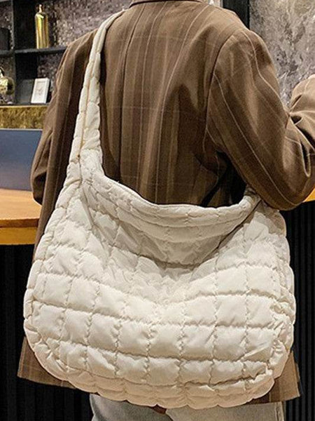 Beige Quilted Jennie Shoulder Bag - Perfect for Beach Wear - Beach Babes Beachwear - Fort Lauderdale