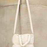 Babe Beachwear Jacie Puffer Mini Tote in cream with long padded straps and quilted design
