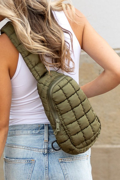 Skyler Quilted Puffer Sling - Beach Babes Beachwear - Fort Lauderdale