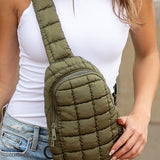 Skyler Quilted Puffer Sling - Beach Babes Beachwear - Fort Lauderdale