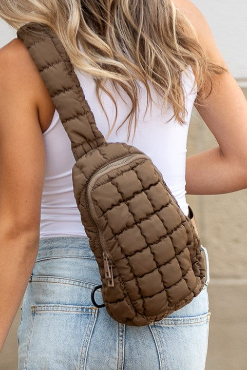 Skyler Quilted Puffer Sling - Beach Babes Beachwear - Fort Lauderdale
