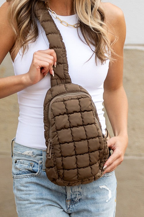 Skyler Quilted Puffer Sling - Beach Babes Beachwear - Fort Lauderdale