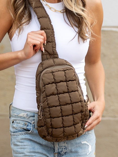 Skyler Quilted Puffer Sling - Beach Babes Beachwear - Fort Lauderdale