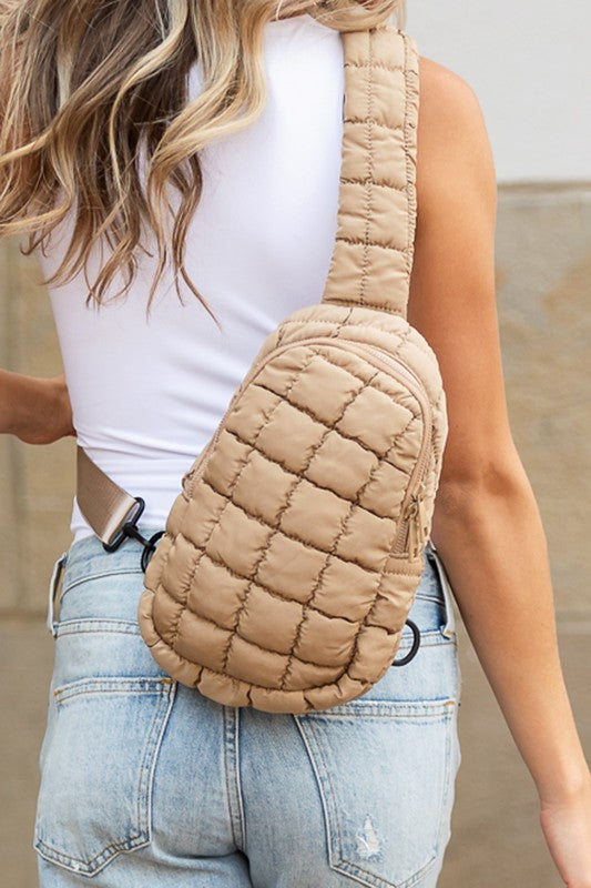 Skyler Quilted Puffer Sling - Beach Babes Beachwear - Fort Lauderdale