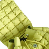 Babe Beachwear yellow Puffer Backpack Lightweight with quilted design and drawstring closure