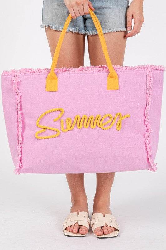 Chic Oversized Fringe Tote for Beach Wear Adventures - Beach Babes Beachwear - Fort Lauderdale