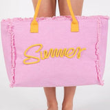 Chic Oversized Fringe Tote for Beach Wear Adventures - Beach Babes Beachwear - Fort Lauderdale