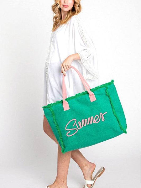 Chic Oversized Fringe Tote for Beach Wear Adventures - Beach Babes Beachwear - Fort Lauderdale