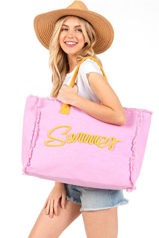 Chic Oversized Fringe Tote for Beach Wear Adventures - Beach Babes Beachwear - Fort Lauderdale