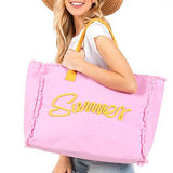 Chic Oversized Fringe Tote for Beach Wear Adventures - Beach Babes Beachwear - Fort Lauderdale