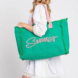 Chic Oversized Fringe Tote for Beach Wear Adventures - Beach Babes Beachwear - Fort Lauderdale