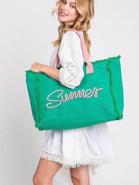 Chic Oversized Fringe Tote for Beach Wear Adventures - Beach Babes Beachwear - Fort Lauderdale