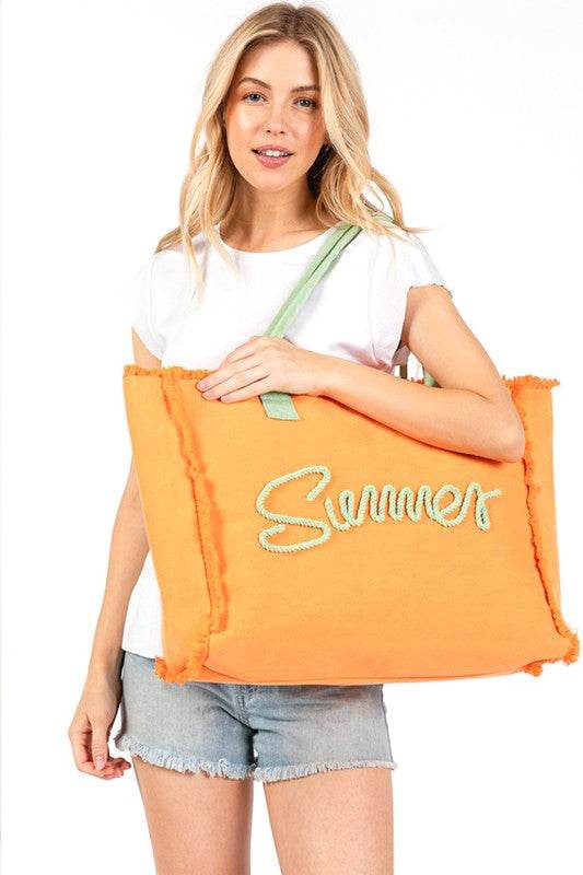 Chic Oversized Fringe Tote for Beach Wear Adventures - Beach Babes Beachwear - Fort Lauderdale