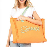 Chic Oversized Fringe Tote for Beach Wear Adventures - Beach Babes Beachwear - Fort Lauderdale
