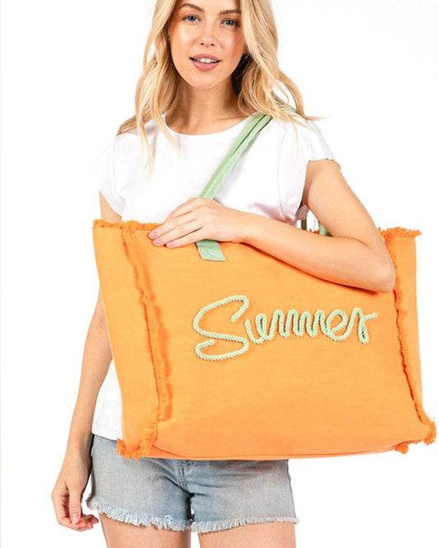 Chic Oversized Fringe Tote for Beach Wear Adventures - Beach Babes Beachwear - Fort Lauderdale
