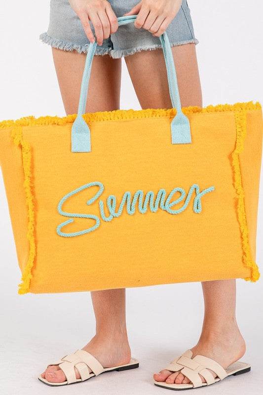 Chic Oversized Fringe Tote for Beach Wear Adventures - Beach Babes Beachwear - Fort Lauderdale
