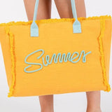 Chic Oversized Fringe Tote for Beach Wear Adventures - Beach Babes Beachwear - Fort Lauderdale
