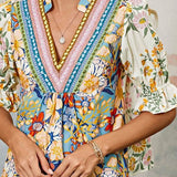 Boho Floral Multicolor Blouse - Perfect Beach Wear - Beach Babes Beachwear - Fort Lauderdale