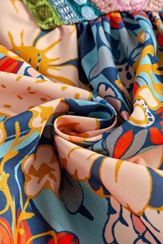 Boho Floral Multicolor Blouse - Perfect Beach Wear - Beach Babes Beachwear - Fort Lauderdale
