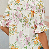 Boho Floral Multicolor Blouse - Perfect Beach Wear - Beach Babes Beachwear - Fort Lauderdale