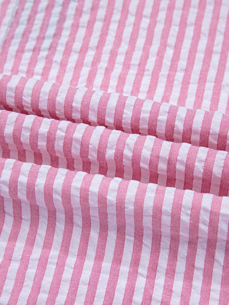 Pink Striped V-Neck Dolman Blouse | Beach Wear - Beach Babes Beachwear - Fort Lauderdale