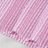 Pink Striped V-Neck Dolman Blouse | Beach Wear - Beach Babes Beachwear - Fort Lauderdale