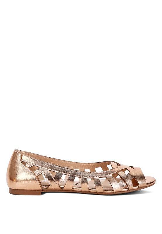 Chic Woven Peep Toe Flat Sandals - Beach Babes Beachwear - Fort Lauderdale