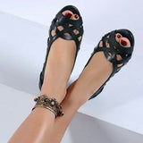 Chic Woven Peep Toe Flat Sandals - Beach Babes Beachwear - Fort Lauderdale