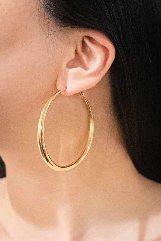 Gold Hoop Earrings - Beach Babes Beachwear - Fort Lauderdale