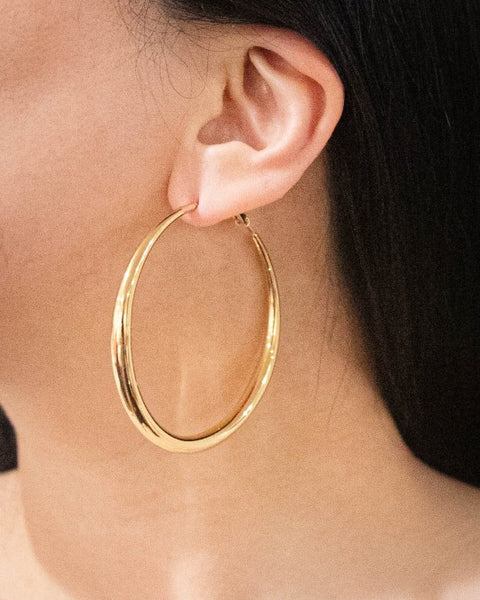 Gold Hoop Earrings - Beach Babes Beachwear - Fort Lauderdale