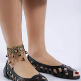 Chic Woven Peep Toe Flat Sandals - Beach Babes Beachwear - Fort Lauderdale